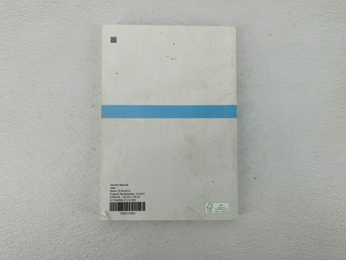 2015 Volkswagen Jetta Owners Manual Book Guide OEM Used Auto Parts - Oemusedautoparts1.com