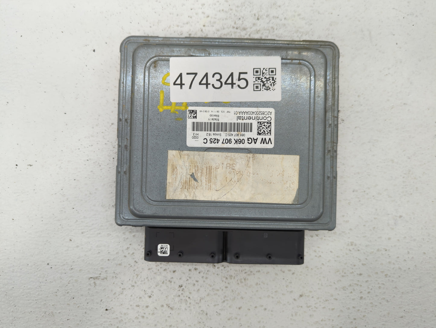 2015-2017 Volkswagen Jetta PCM Engine Control Computer ECU ECM PCU OEM P/N:09G 927 158 BC 06K 907 425 C Fits Fits 2015 2016 
