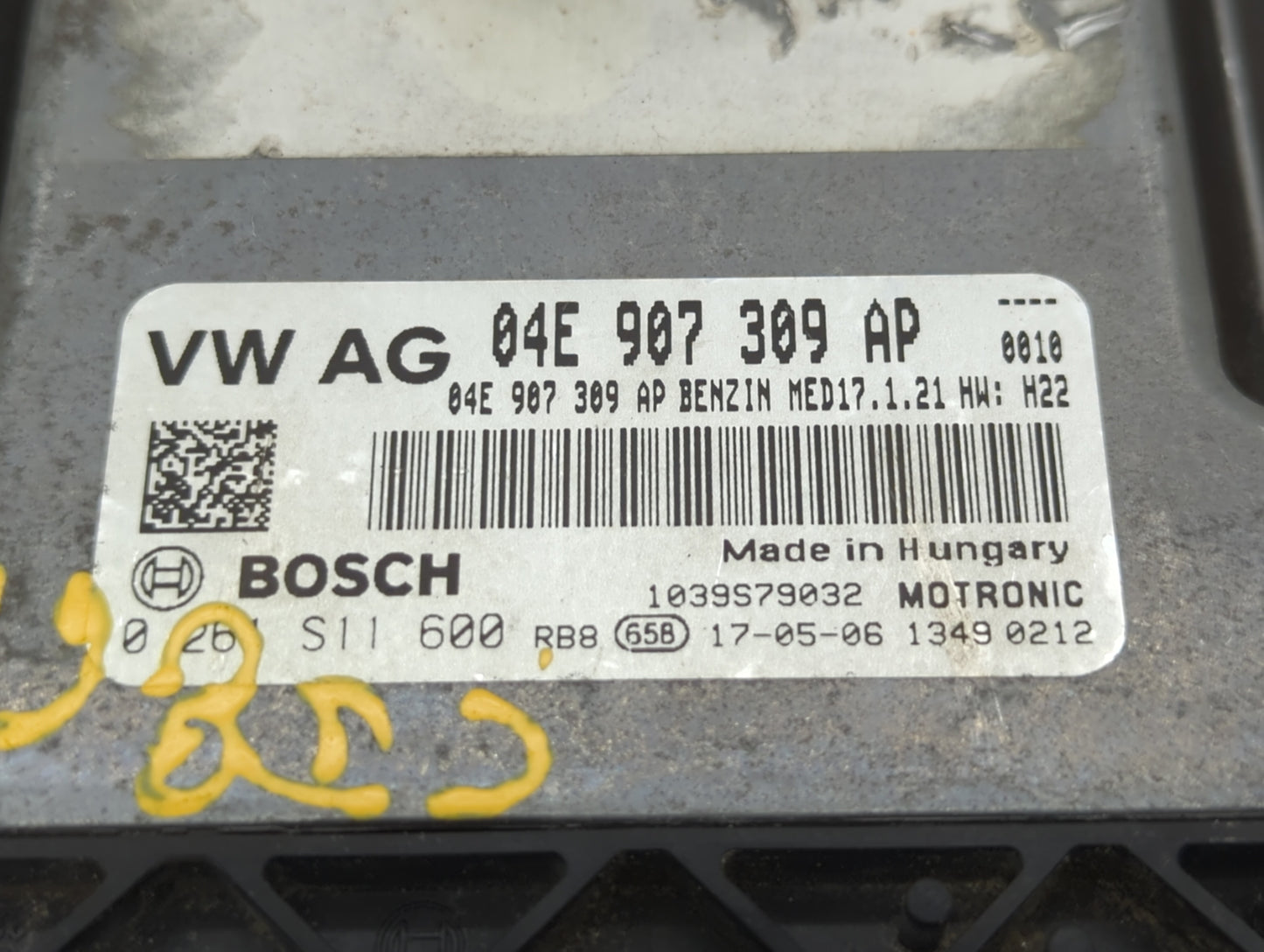 2013-2016 Volkswagen Jetta PCM Engine Control Computer ECU ECM PCU OEM P/N:04E 907 309 AP 04E 907 309 AM Fits OEM Used Auto 