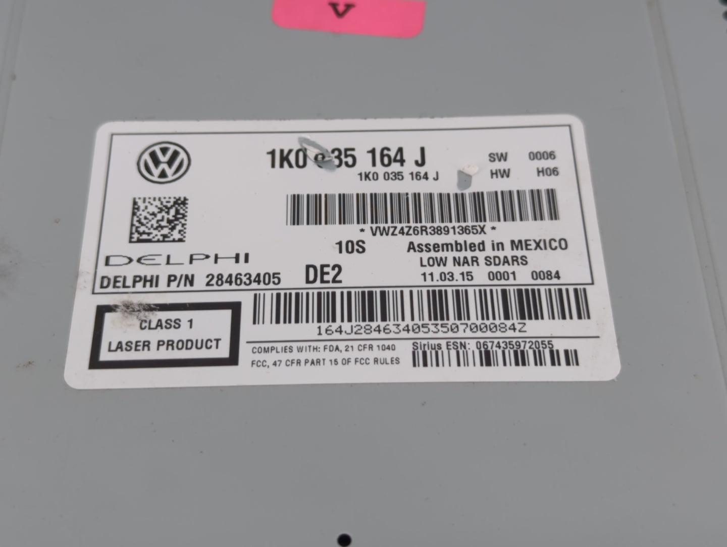 2015-2017 Volkswagen Jetta Am Fm Cd Player Radio Receiver - Oemusedautoparts1.com