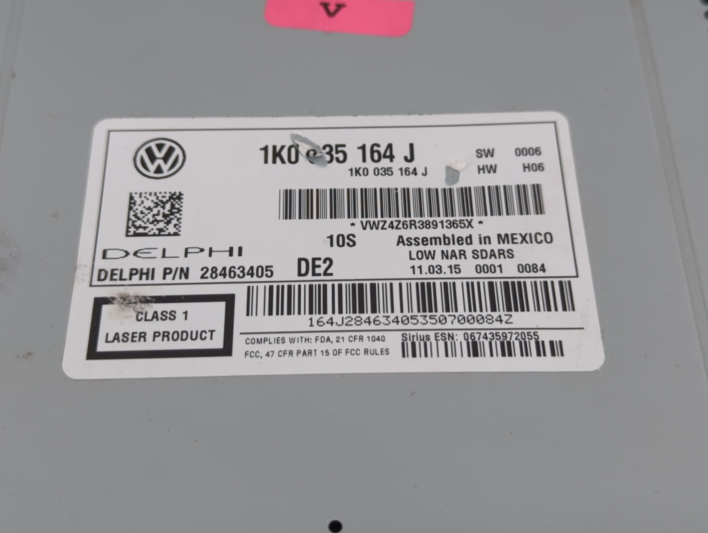 2015-2017 Volkswagen Jetta Am Fm Cd Player Radio Receiver - Oemusedautoparts1.com