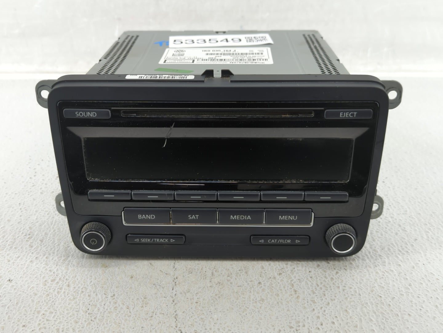 2015-2017 Volkswagen Jetta Radio AM FM Cd Player Receiver Replacement P/N:1K0 035 164 J Fits Fits 2015 2016 2017 OEM Used Au