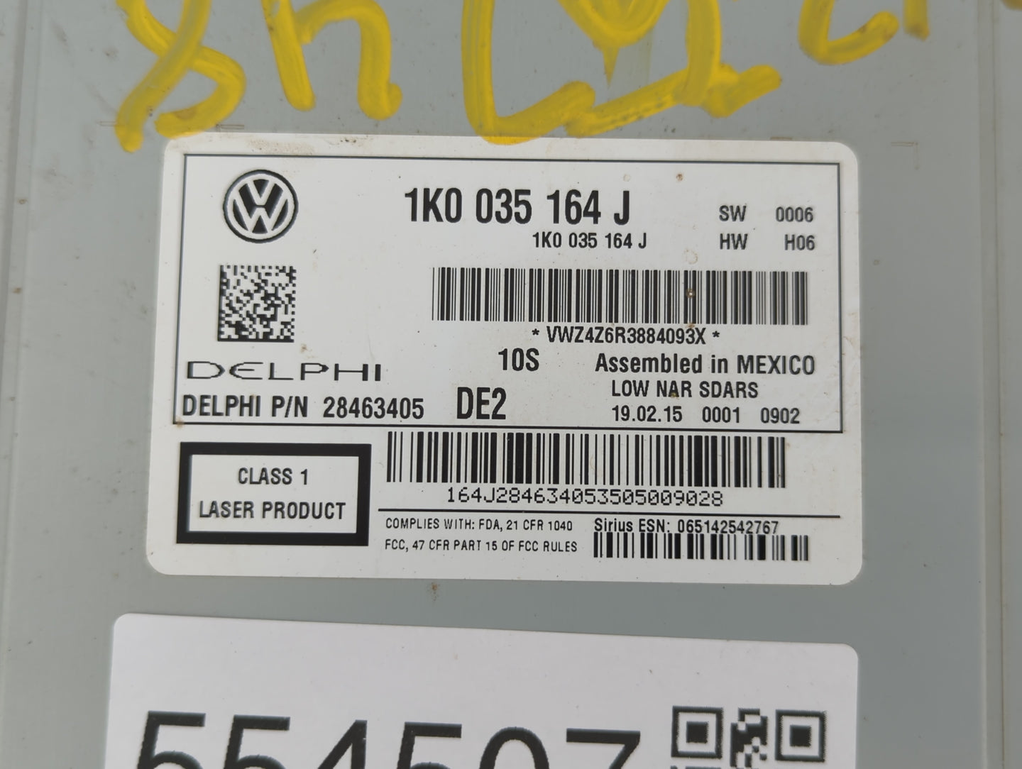 2015-2017 Volkswagen Jetta Am Fm Cd Player Radio Receiver - Oemusedautoparts1.com
