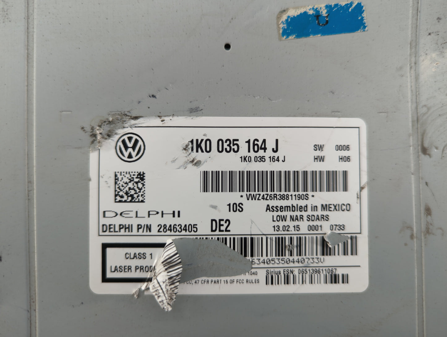 2015-2017 Volkswagen Jetta Am Fm Cd Player Radio Receiver - Oemusedautoparts1.com