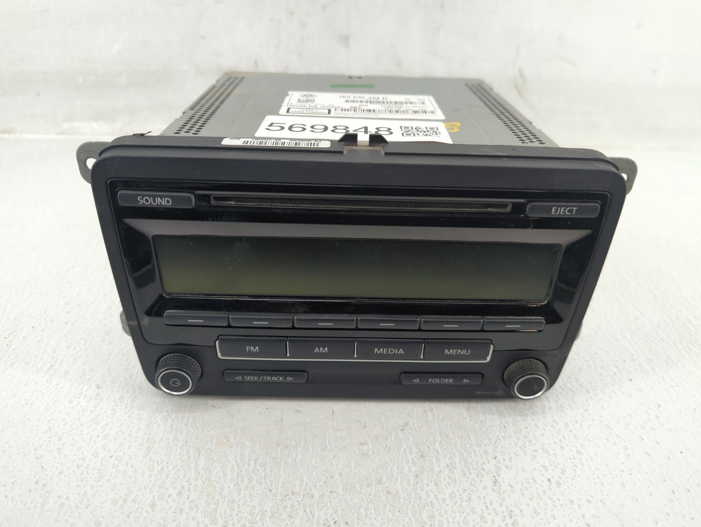 2015-2017 Volkswagen Jetta Radio AM FM Cd Player Receiver Replacement P/N:1K0 035 164 H Fits Fits 2014 2015 2016 2017 OEM Us