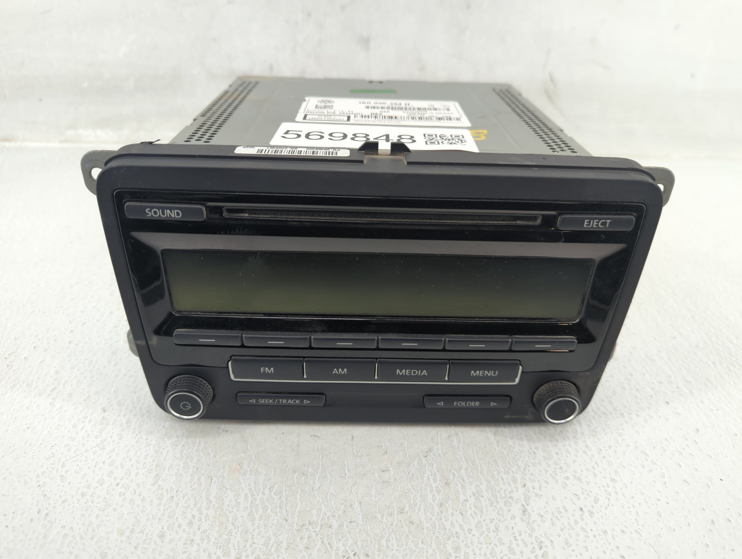 2015-2017 Volkswagen Jetta Radio AM FM Cd Player Receiver Replacement P/N:1K0 035 164 H Fits Fits 2014 2015 2016 2017 OEM Us