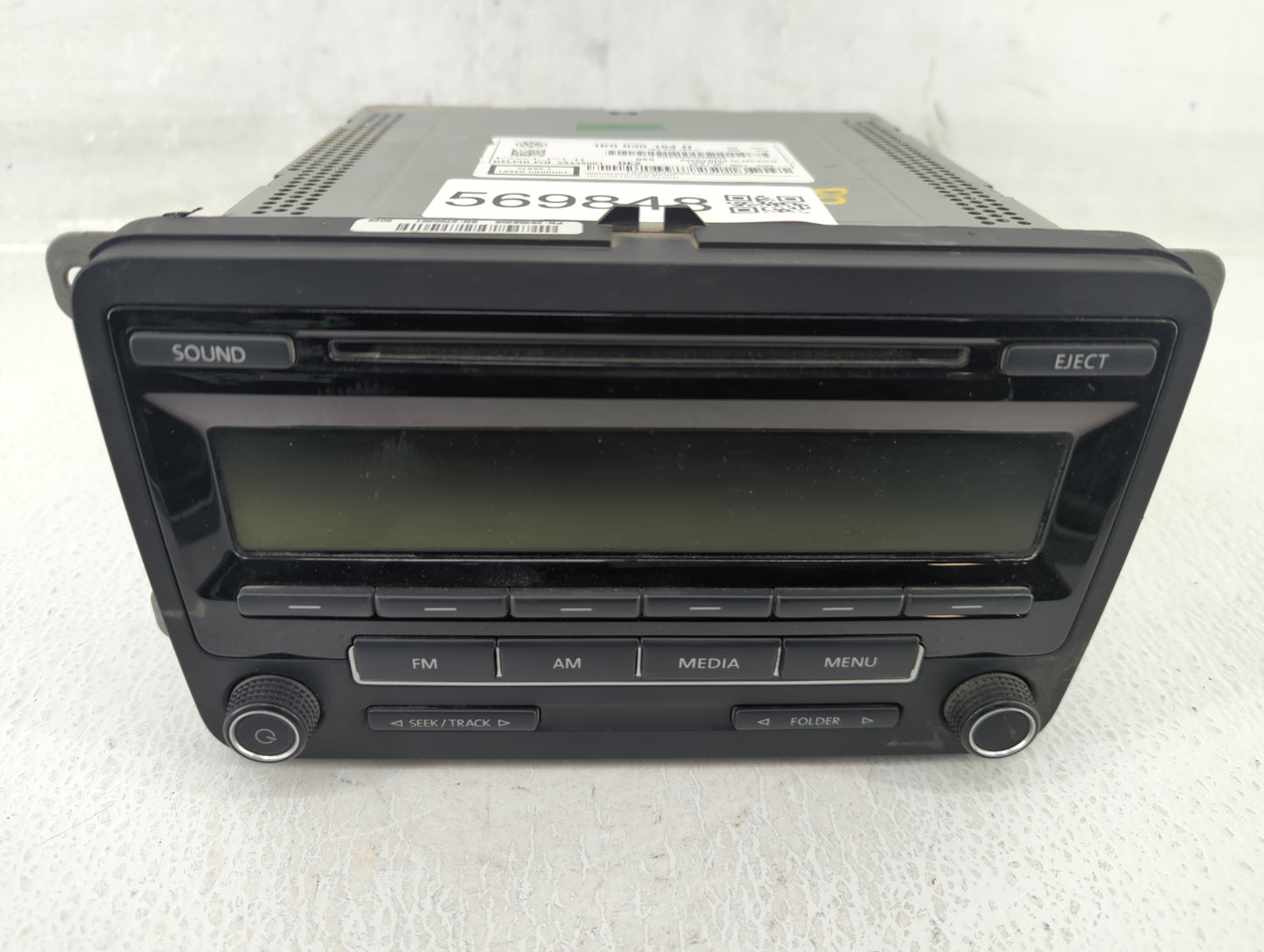 2015-2017 Volkswagen Jetta Radio AM FM Cd Player Receiver Replacement P/N:1K0 035 164 H Fits Fits 2014 2015 2016 2017 OEM Us