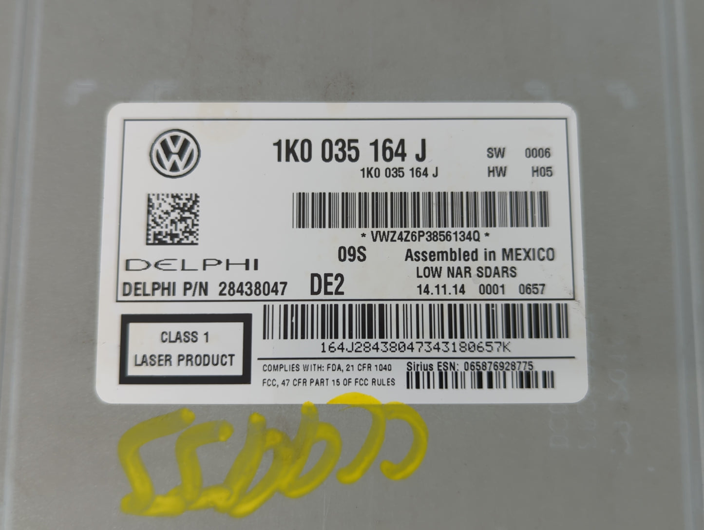 2015-2017 Volkswagen Jetta Am Fm Cd Player Radio Receiver - Oemusedautoparts1.com