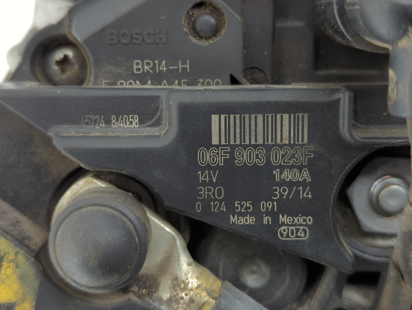 2005-2016 Volkswagen Jetta Alternator Replacement Generator Charging Assembly Engine OEM P/N:06F 903 023F Fits OEM Used Auto