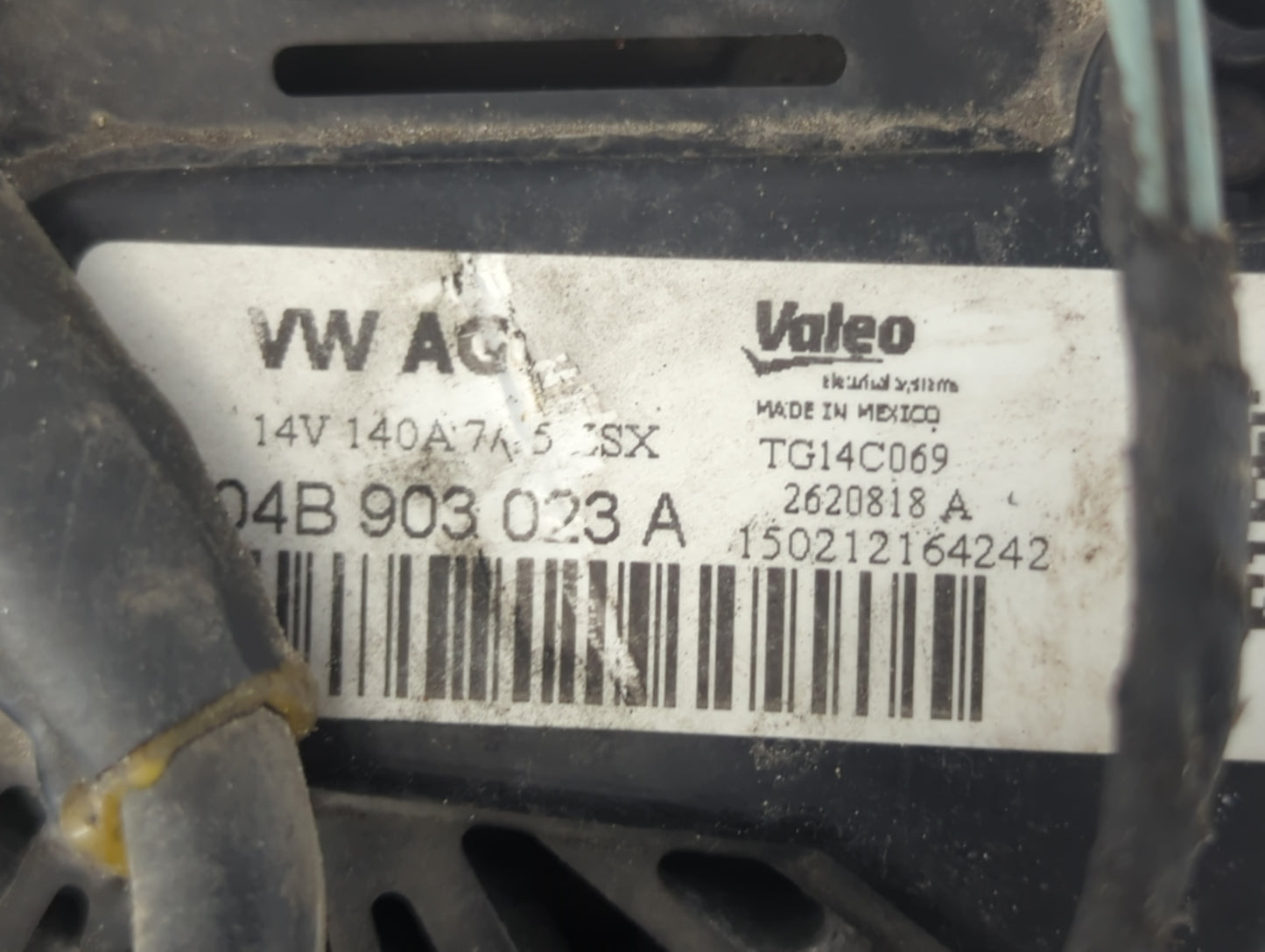 2015-2016 Volkswagen Jetta Alternator Replacement Generator Charging Assembly Engine OEM P/N:04B 903 03 A A003TX0391ZC Fits 