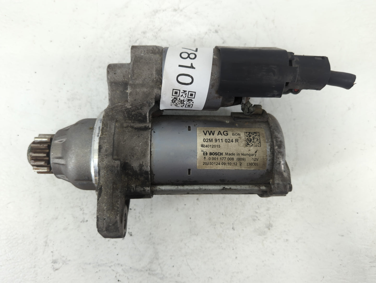2014 Volkswagen Jetta Car Starter Motor Solenoid OEM P/N:02M 911 024 R Fits Fits 2015 2016 2017 2018 2019 2020 2021 2022 OEM