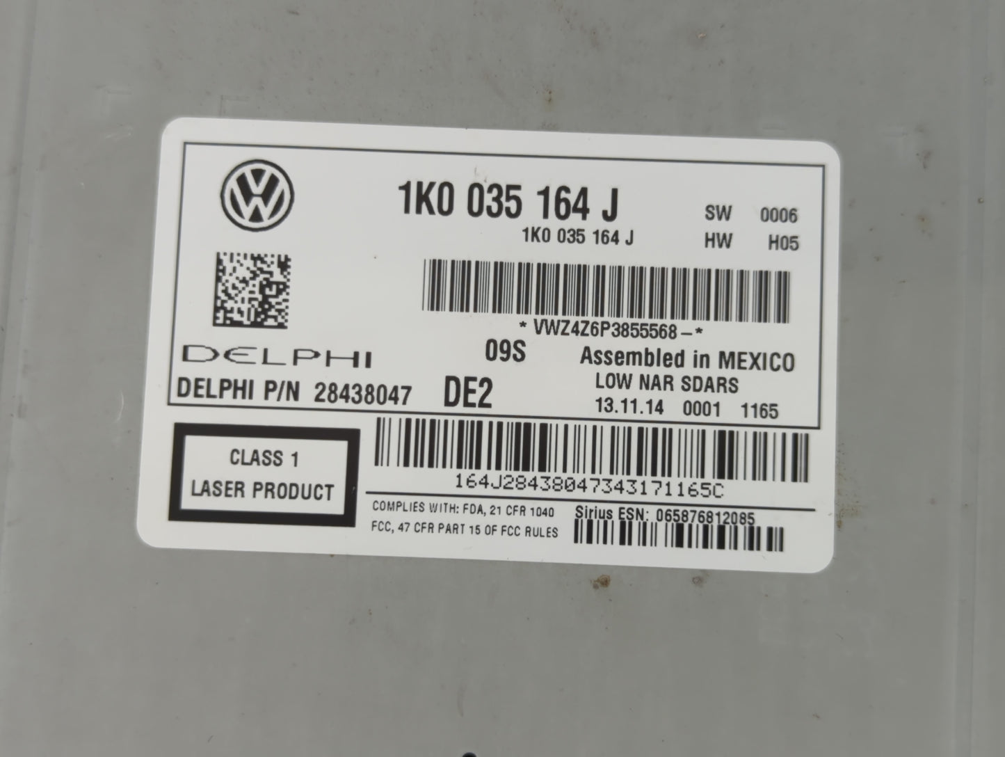 2015-2017 Volkswagen Jetta Am Fm Cd Player Radio Receiver - Oemusedautoparts1.com