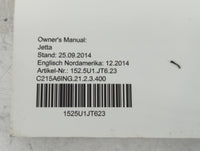 2015 Volkswagen Jetta Owners Manual Book Guide P/N:1525U1JT623 OEM Used Auto Parts - Oemusedautoparts1.com