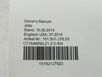 2015 Volkswagen Jetta Owners Manual Book Guide P/N:1515U1JT623 OEM Used Auto Parts - Oemusedautoparts1.com