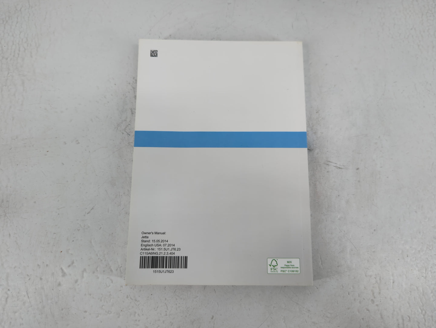 2015 Volkswagen Jetta Owners Manual Book Guide P/N:1515U1JT623 OEM Used Auto Parts - Oemusedautoparts1.com