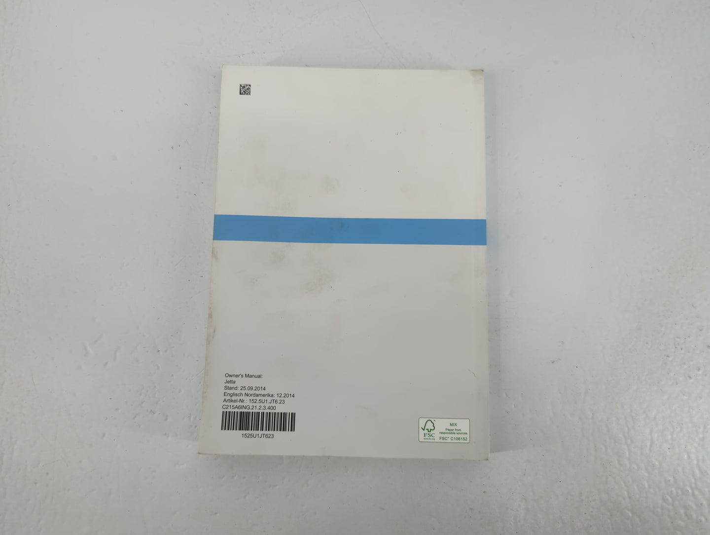 2015 Volkswagen Jetta Owners Manual Book Guide P/N:1525U1JT623 OEM Used Auto Parts - Oemusedautoparts1.com