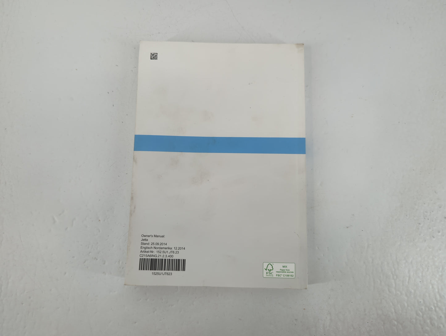 2015 Volkswagen Jetta Owners Manual Book Guide P/N:1525U1JT623 OEM Used Auto Parts - Oemusedautoparts1.com