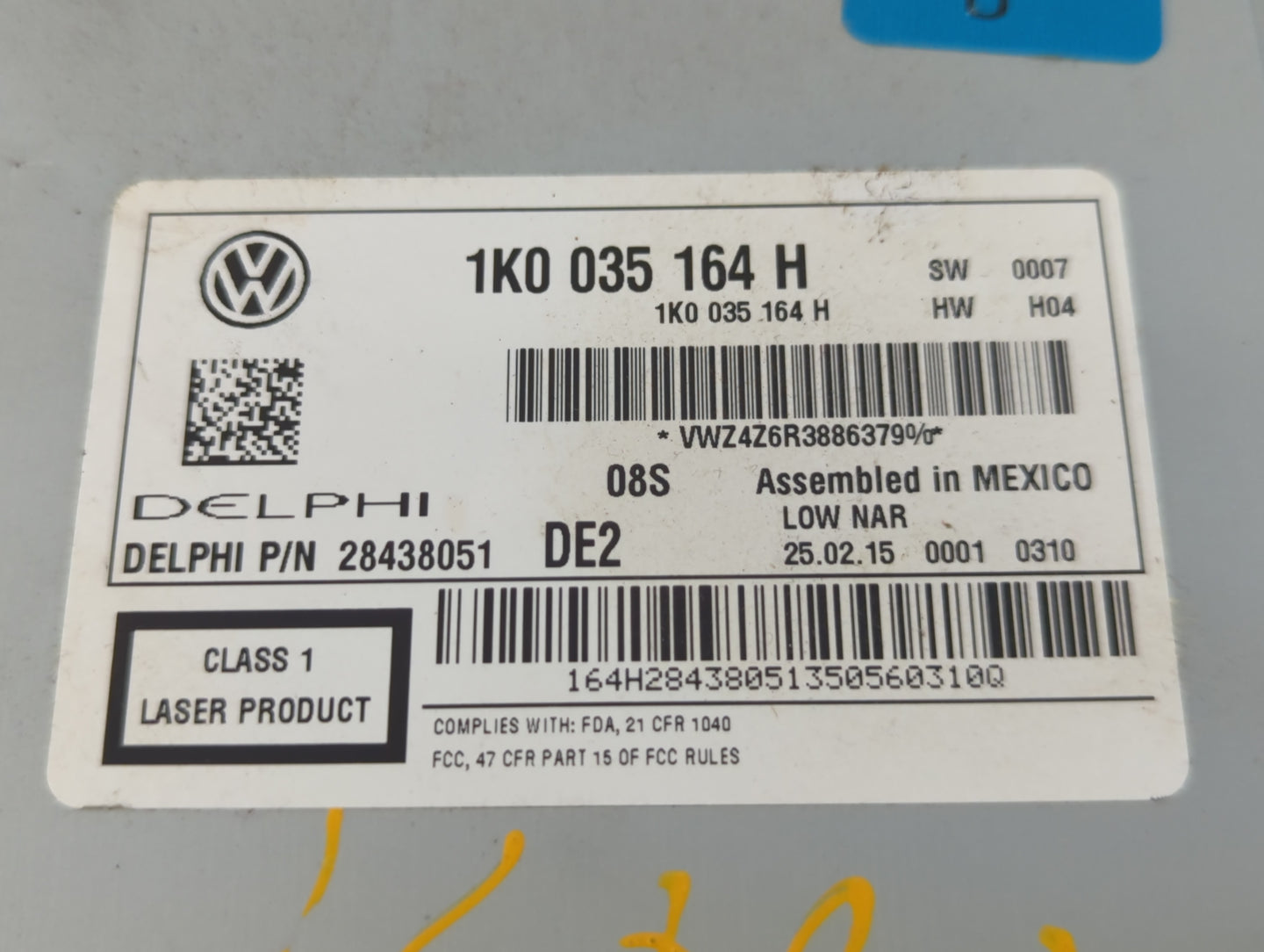 2015-2017 Volkswagen Jetta Am Fm Cd Player Radio Receiver - Oemusedautoparts1.com