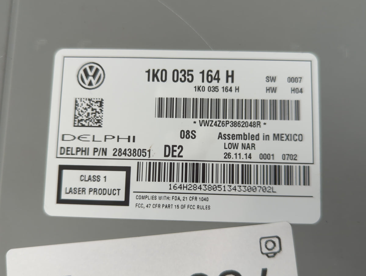 2015-2017 Volkswagen Jetta Am Fm Cd Player Radio Receiver 755455 - Oemusedautoparts1.com