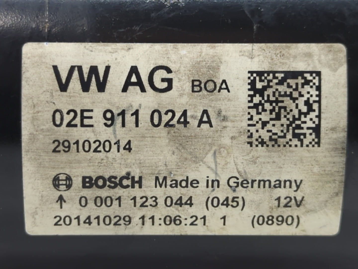 2009-2016 Volkswagen Jetta Car Starter Motor Solenoid OEM P/N:0 001 123 044 02E 911 024 A Fits OEM Used Auto Parts - Oemused