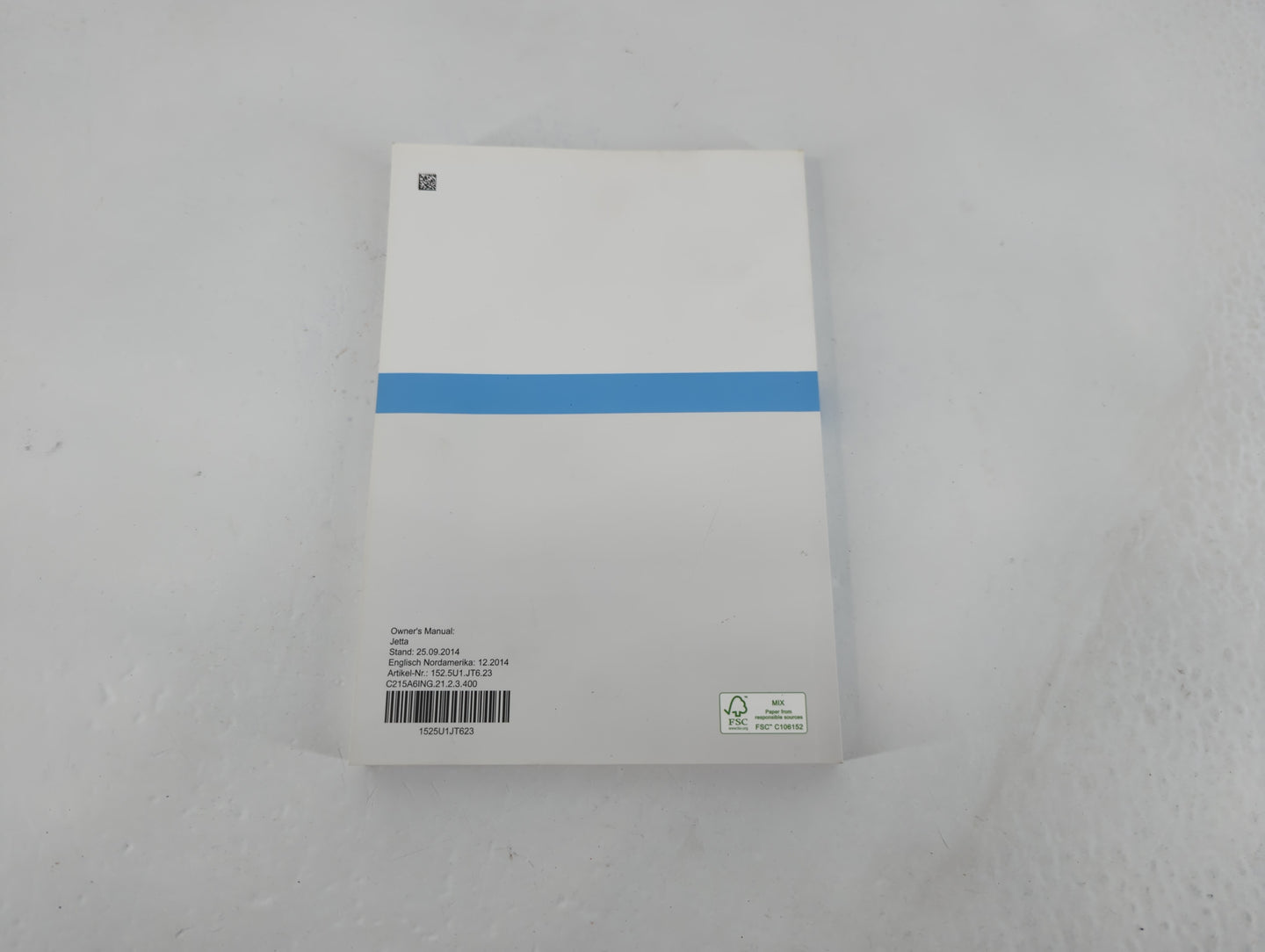 2015 Volkswagen Jetta Owners Manual Book Guide P/N:1525U1JT623 OEM Used Auto Parts - Oemusedautoparts1.com