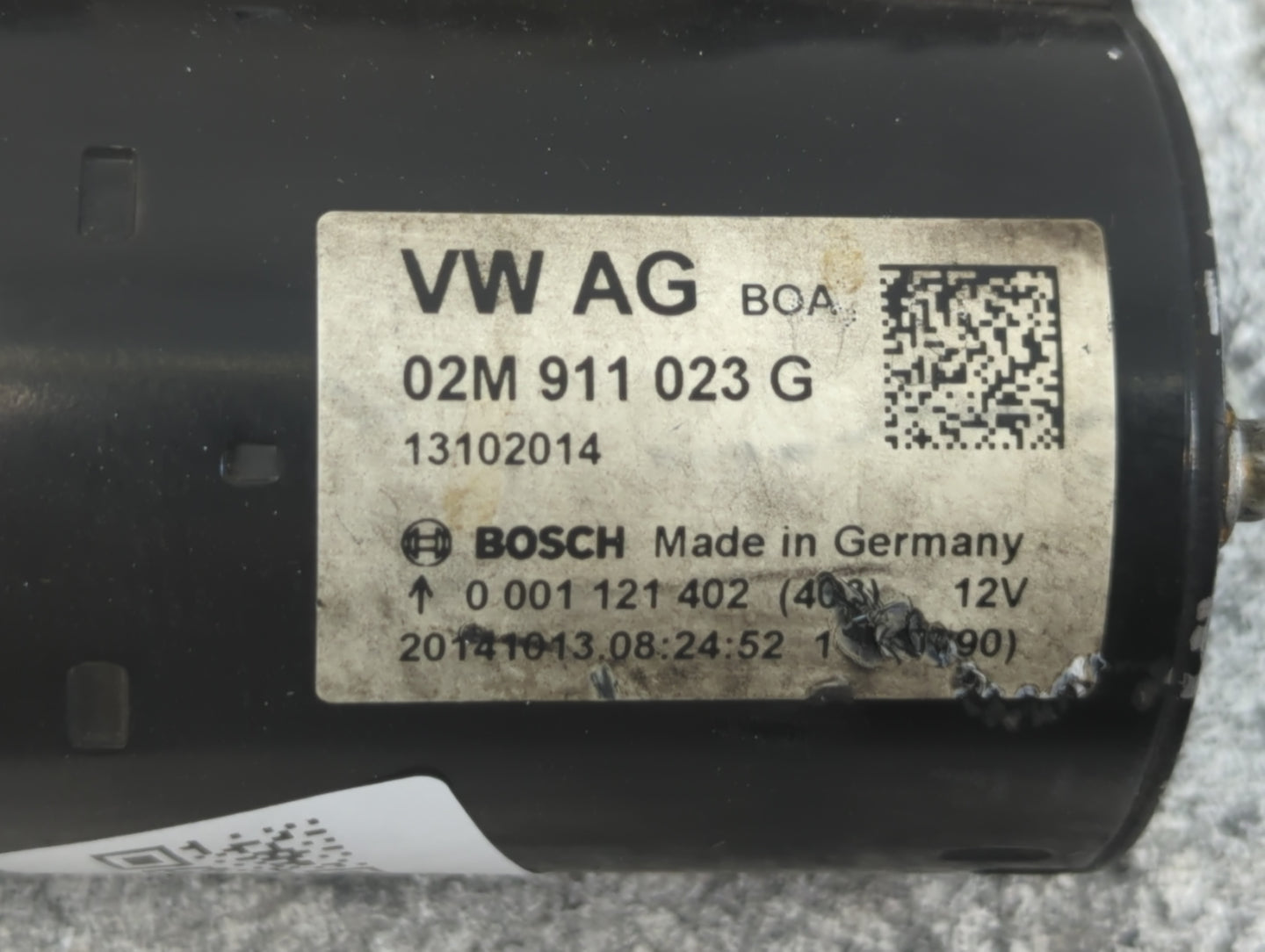 2012-2016 Volkswagen Jetta Car Starter Motor Solenoid OEM P/N:02M 911 023 G Fits Fits 2012 2013 2014 2015 2016 2018 OEM Used