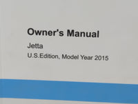 2015 Volkswagen Jetta Owners Manual Book Guide P/N:1525U1JT623 OEM Used Auto Parts - Oemusedautoparts1.com