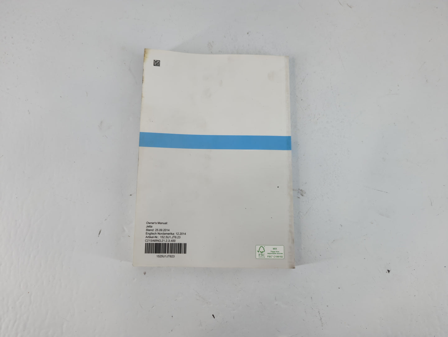 2015 Volkswagen Jetta Owners Manual Book Guide P/N:1525U1JT623 OEM Used Auto Parts - Oemusedautoparts1.com