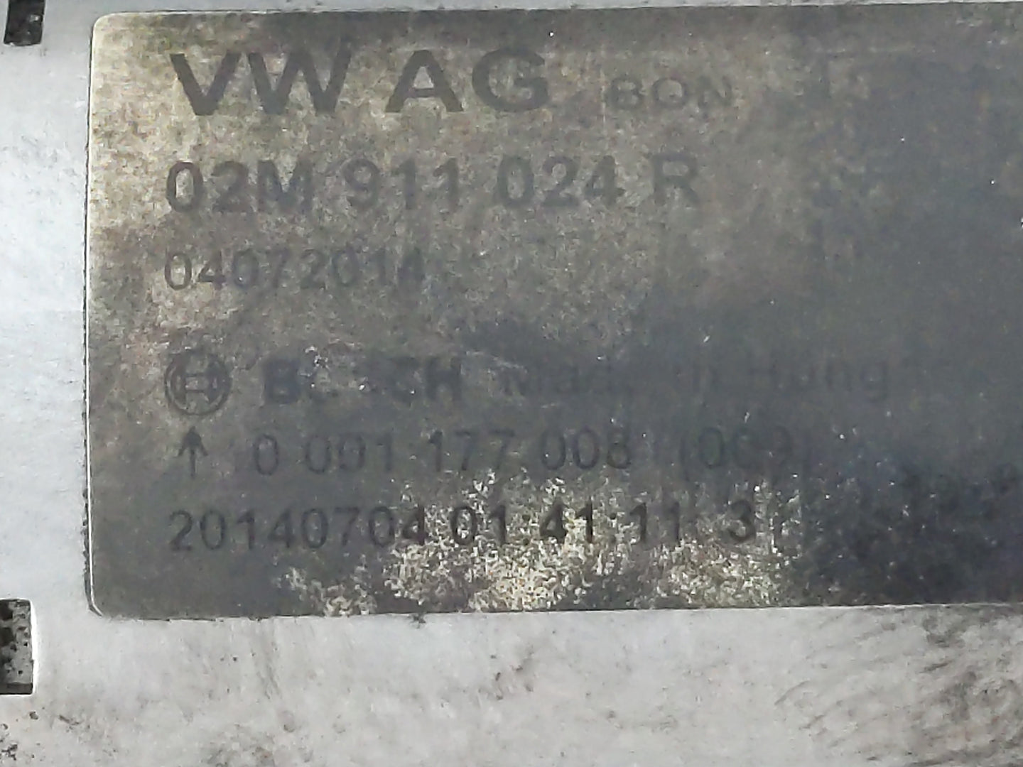 2014-2020 Volkswagen Passat Car Starter Motor Solenoid OEM P/N:02M 911 024 R Fits OEM Used Auto Parts - Oemusedautoparts1.co