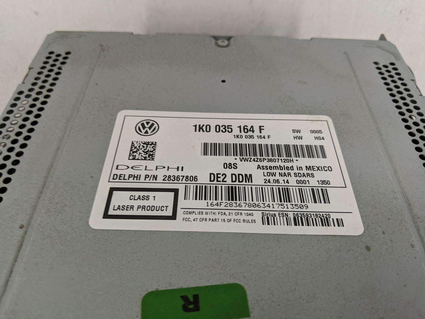 2012-2015 Volkswagen Passat Radio AM FM Cd Player Receiver Replacement P/N:1K0 035 164 F Fits Fits 2011 2012 2013 2014 2015 