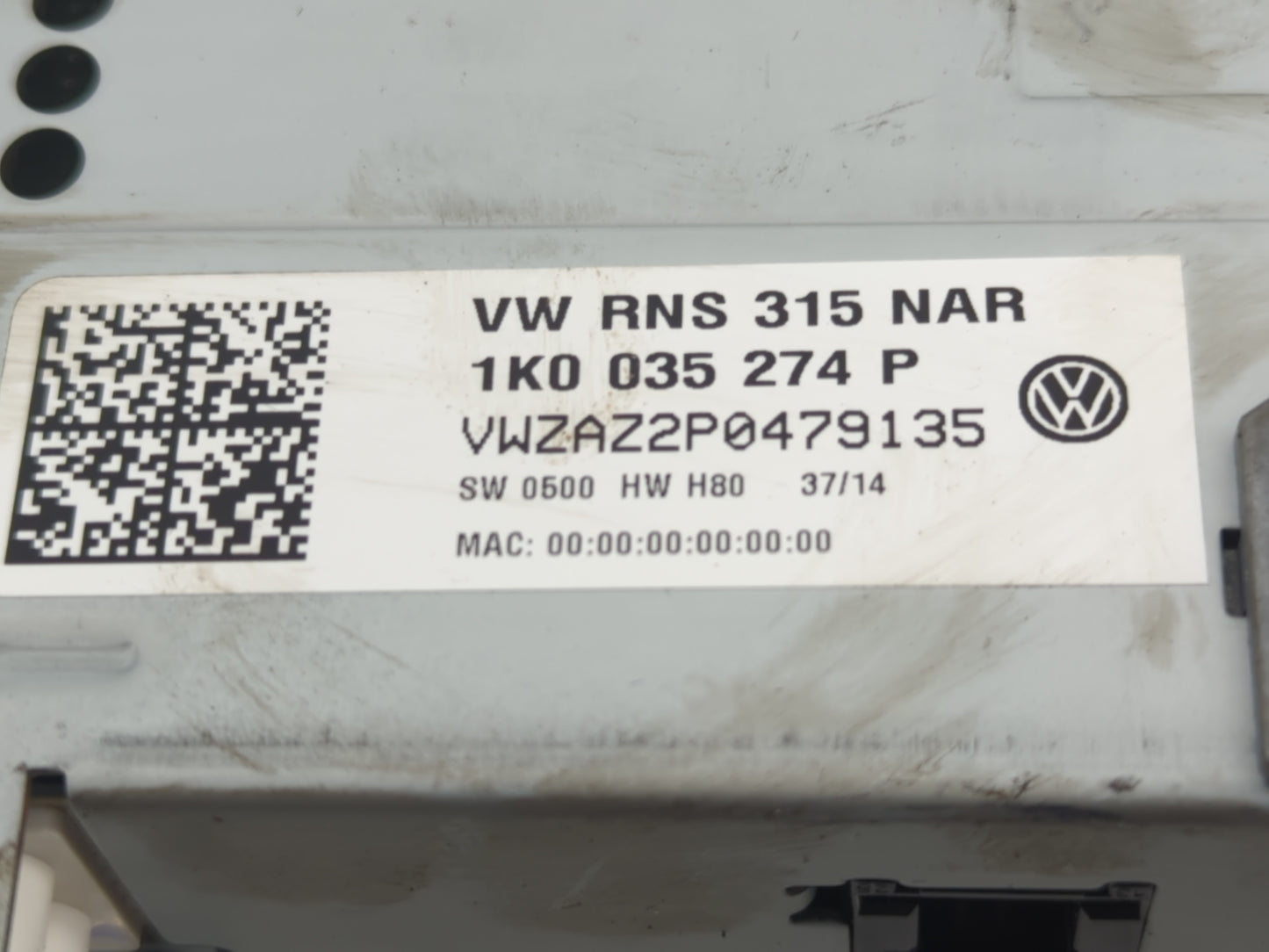 2013-2014 Volkswagen Passat Radio AM FM Cd Player Receiver Replacement P/N:1K0 035 274 P Fits Fits 2012 2013 2014 2015 2016 