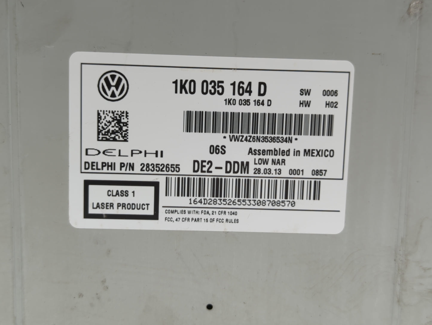 2012-2015 Volkswagen Passat Am Fm Cd Player Radio Receiver - Oemusedautoparts1.com