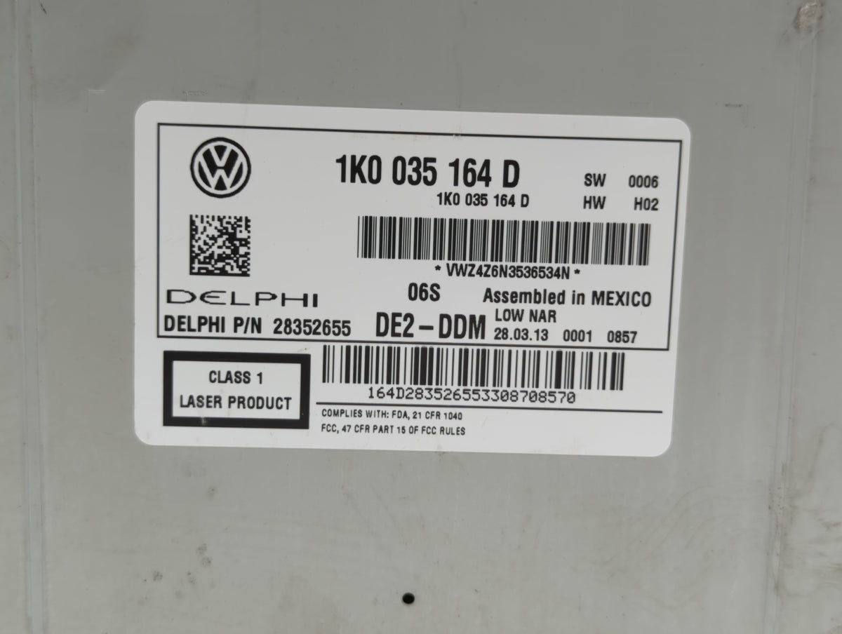 2012-2015 Volkswagen Passat Am Fm Cd Player Radio Receiver 343868 - Oemusedautoparts1.com