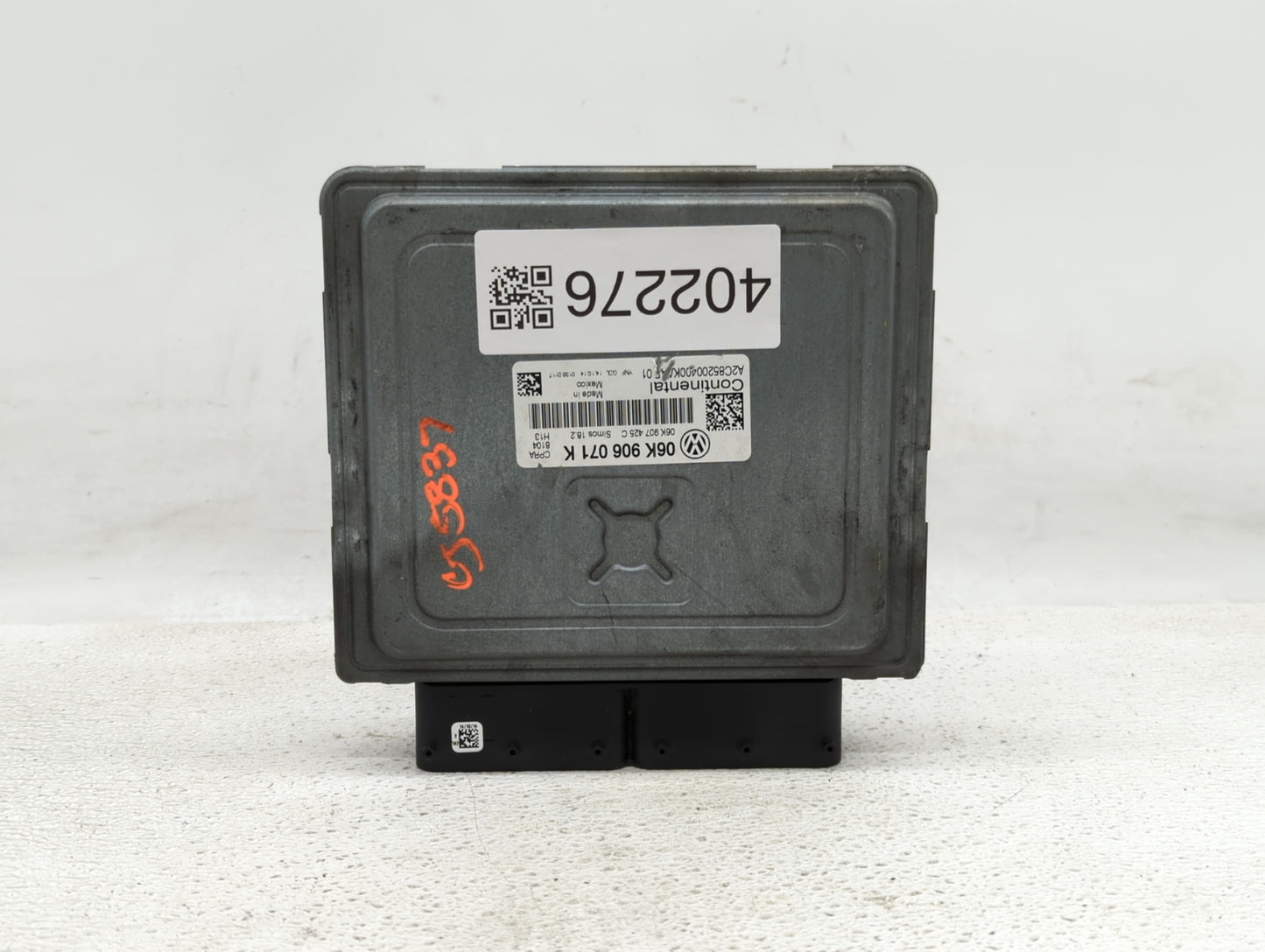 2015 Volkswagen Passat PCM Engine Control Computer ECU ECM PCU OEM P/N:06K 906 071 K Fits OEM Used Auto Parts - Oemusedautop