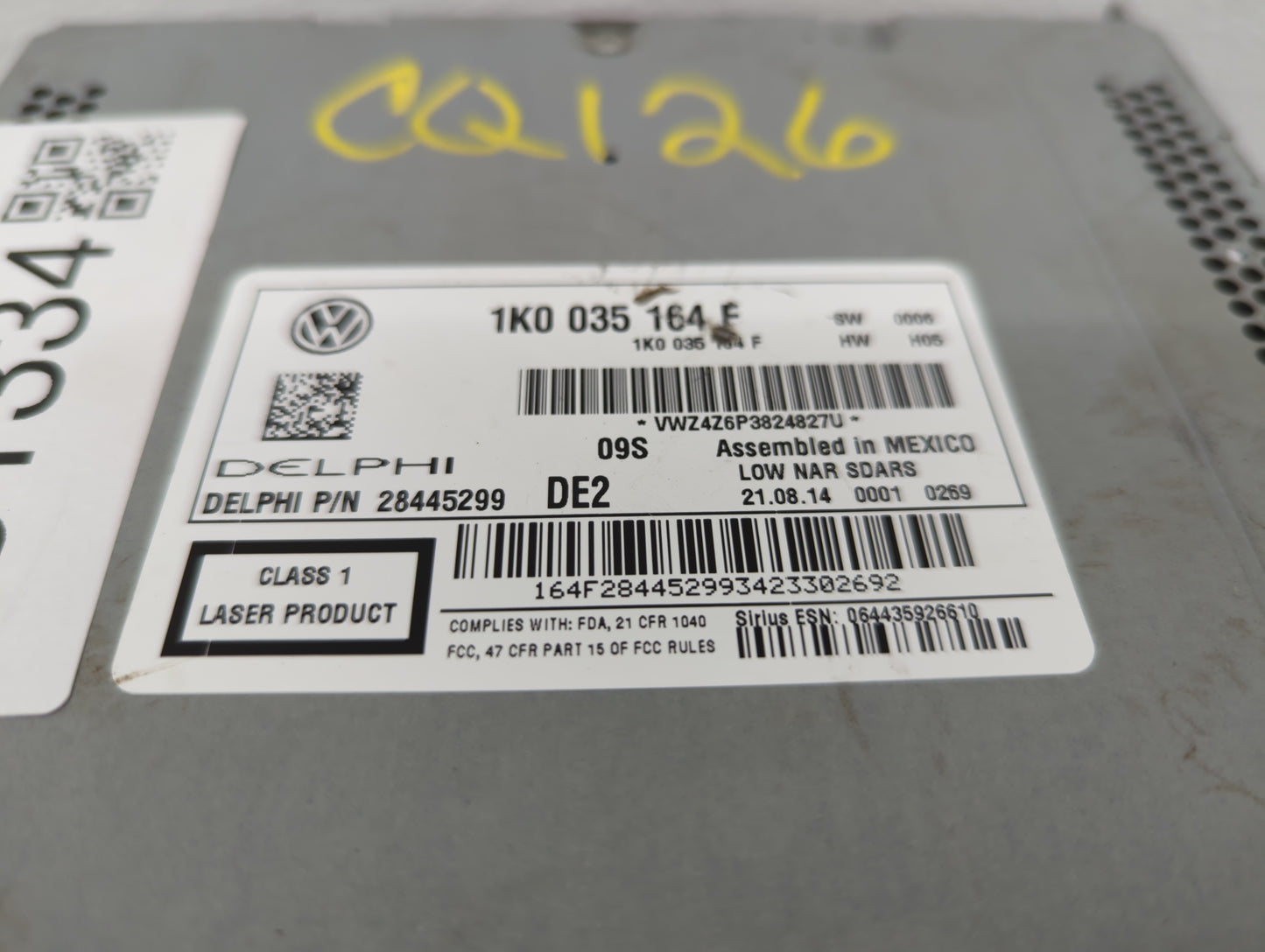 2012-2015 Volkswagen Passat Am Fm Cd Player Radio Receiver - Oemusedautoparts1.com