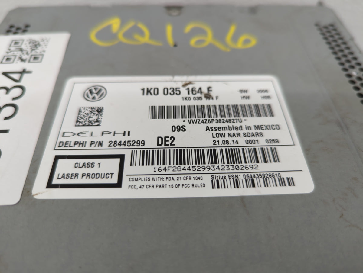 2012-2015 Volkswagen Passat Am Fm Cd Player Radio Receiver 451334 - Oemusedautoparts1.com