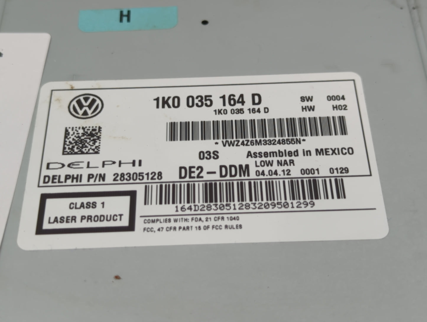 2012-2015 Volkswagen Passat Am Fm Cd Player Radio Receiver - Oemusedautoparts1.com