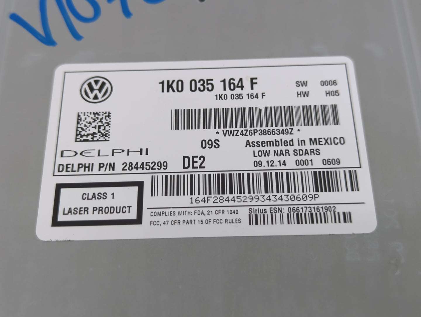 2012-2015 Volkswagen Passat Radio AM FM Cd Player Receiver Replacement P/N:1K0 035 164 D 1K0 035 164 F Fits OEM Used Auto Pa