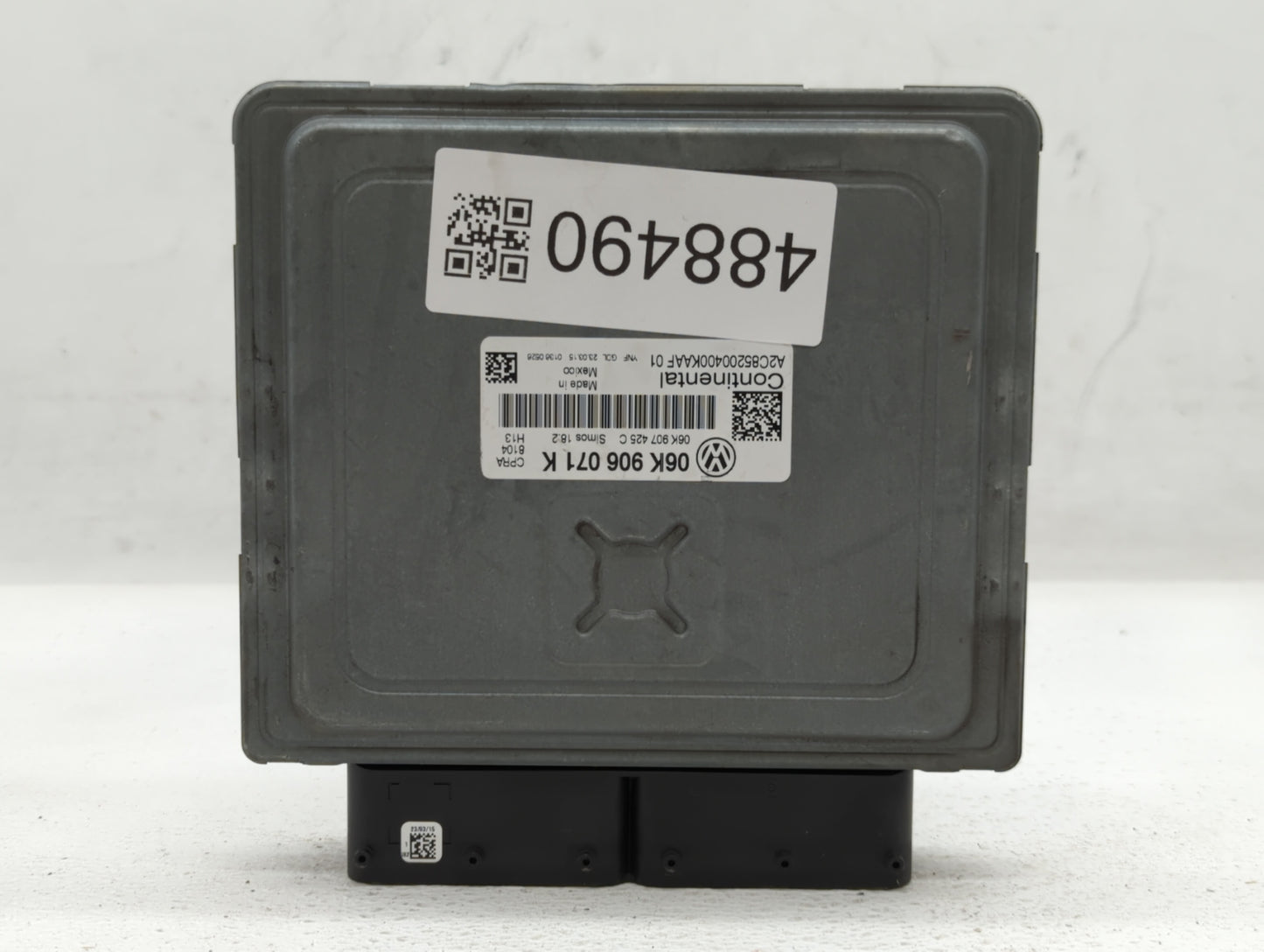 2015 Volkswagen Passat PCM Engine Control Computer ECU ECM PCU OEM P/N:06K 906 071 K Fits OEM Used Auto Parts - Oemusedautop