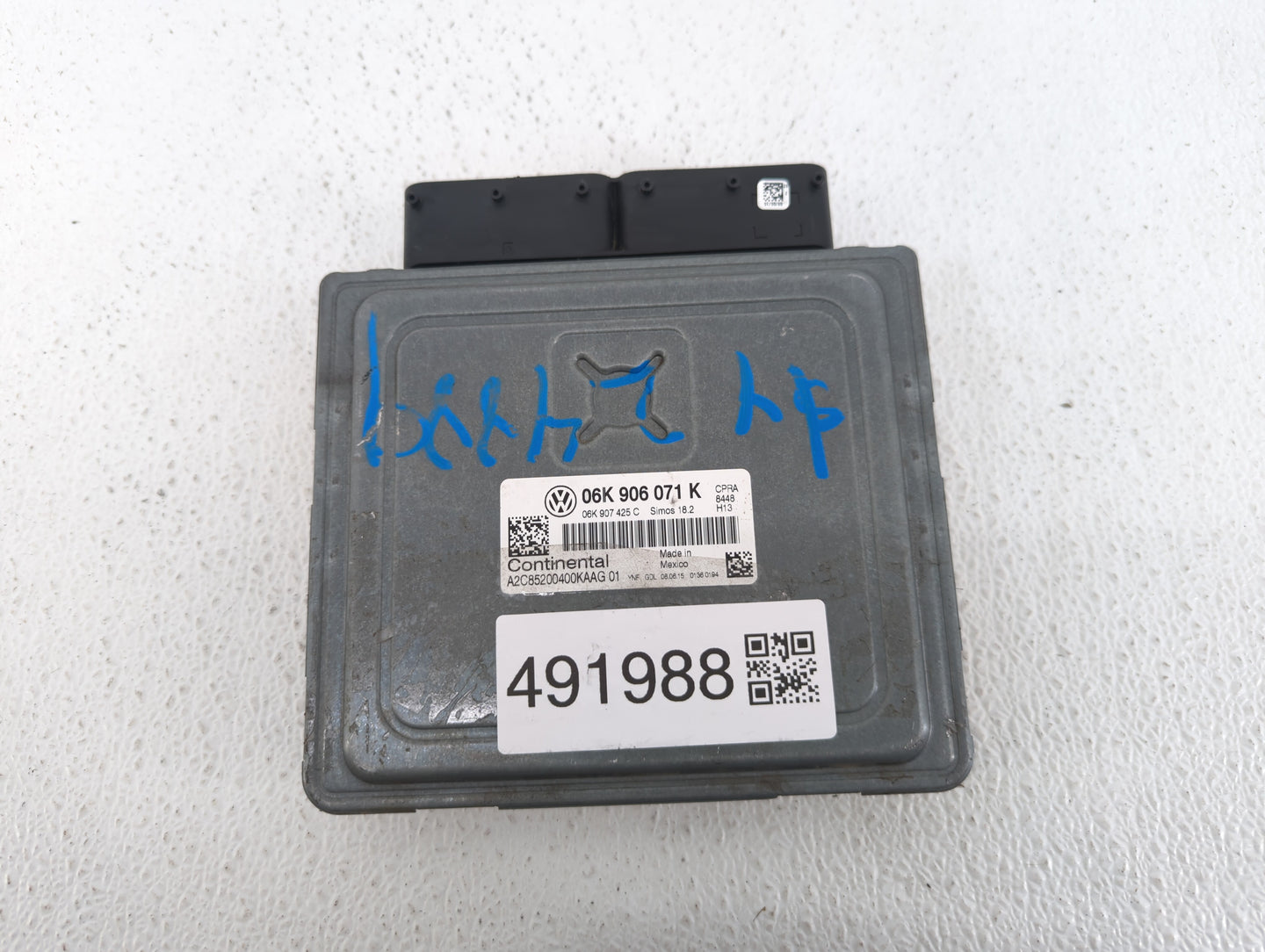 2015 Volkswagen Passat PCM Engine Control Computer ECU ECM PCU OEM P/N:06K 906 071 K Fits OEM Used Auto Parts - Oemusedautop