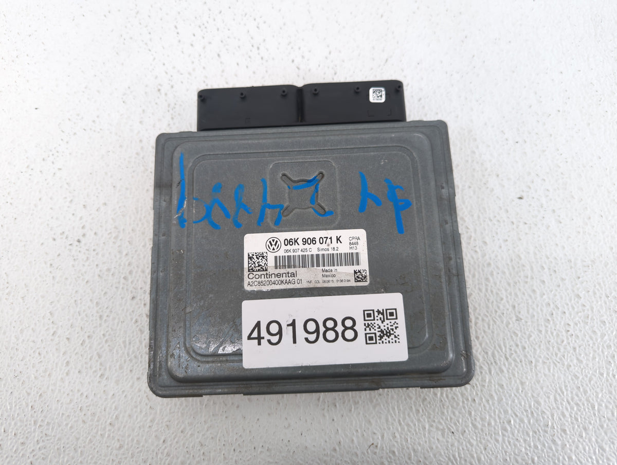 2015 Volkswagen Passat PCM Engine Control Computer ECU ECM PCU OEM P/N:06K 906 071 K OEM Used Auto Parts - Oemusedautoparts1