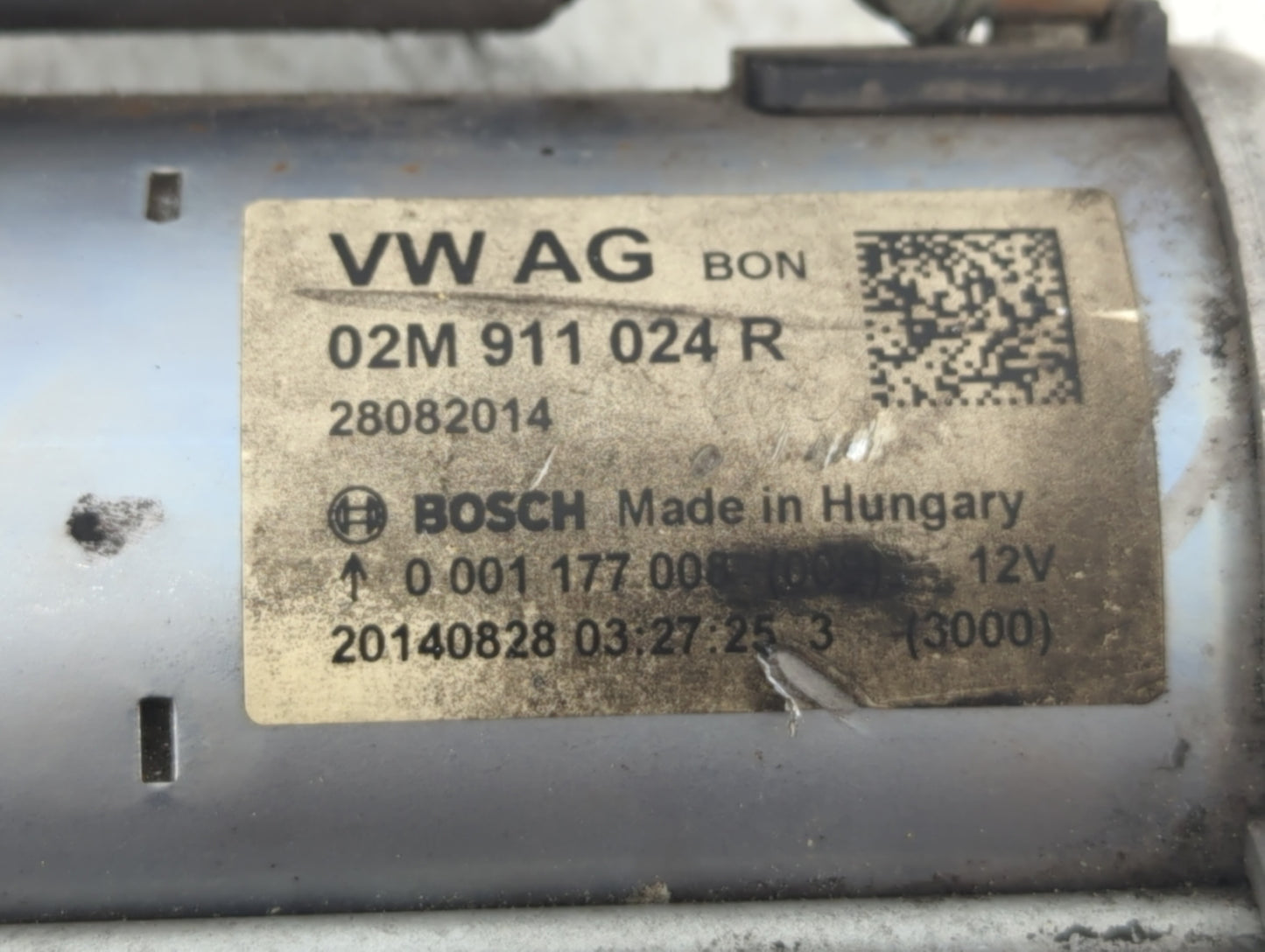 2014-2020 Volkswagen Passat Car Starter Motor Solenoid OEM P/N:02M 911 024 R Fits OEM Used Auto Parts - Oemusedautoparts1.co