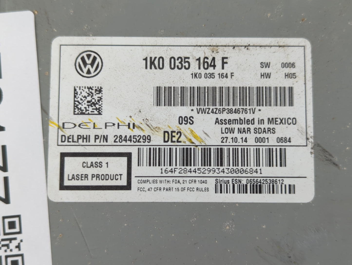 2012-2015 Volkswagen Passat Am Fm Cd Player Radio Receiver - Oemusedautoparts1.com