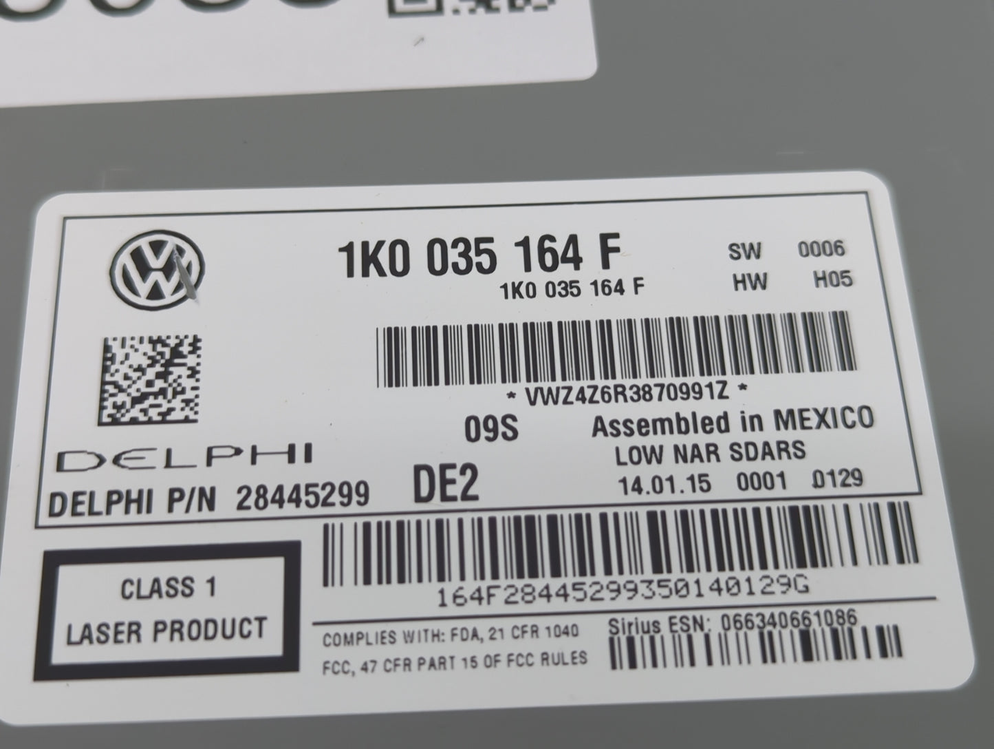 2013-2015 Volkswagen Passat Am Fm Cd Player Radio Receiver - Oemusedautoparts1.com