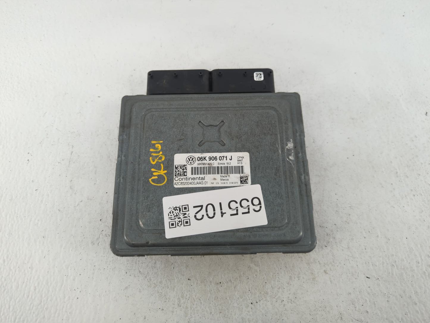 2015 Volkswagen Passat PCM Engine Control Computer ECU ECM PCU OEM P/N:06K 906 071 J Fits OEM Used Auto Parts - Oemusedautop