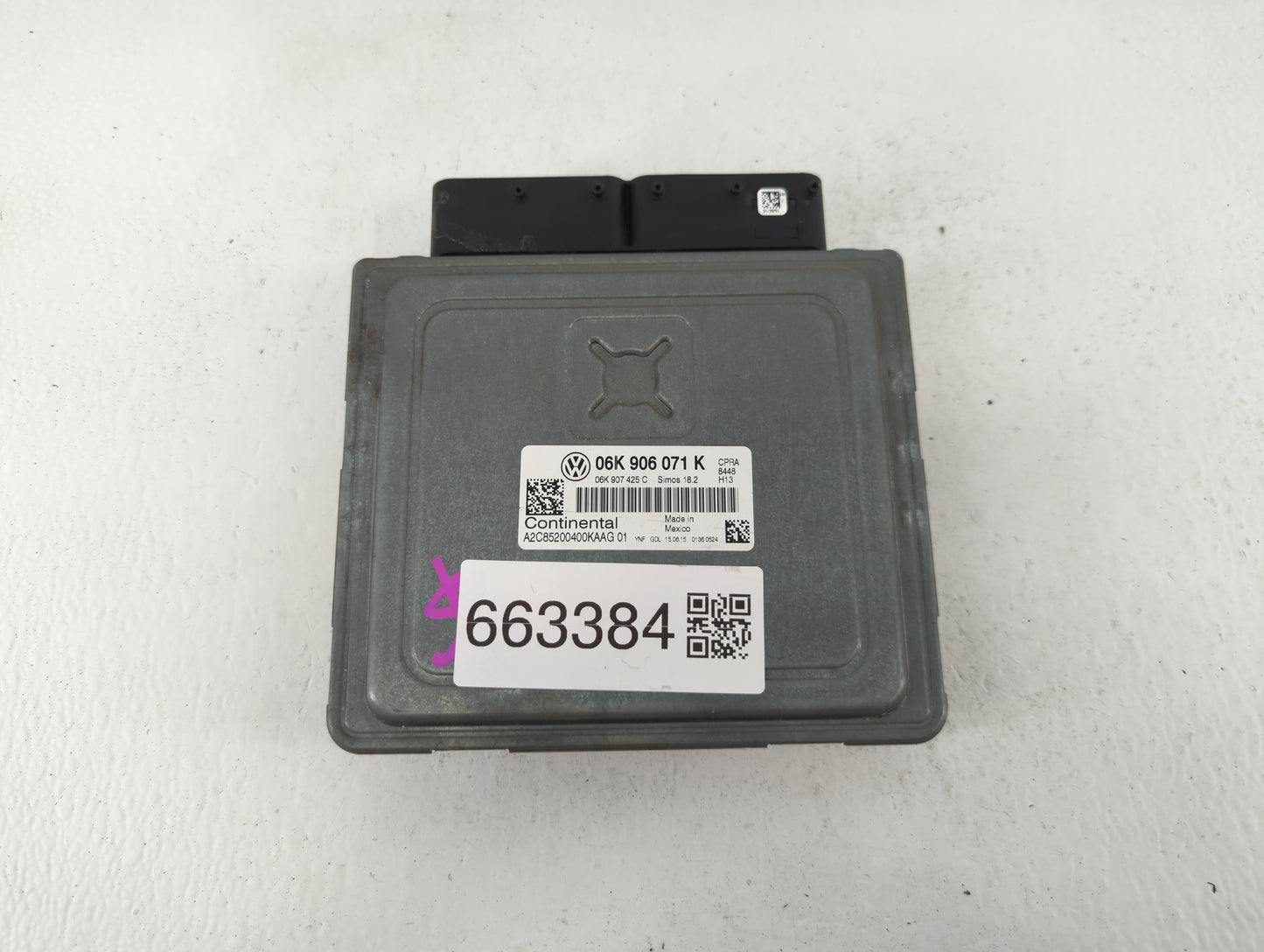 2015 Volkswagen Passat PCM Engine Control Computer ECU ECM PCU OEM P/N:06K 906 071 K Fits OEM Used Auto Parts - Oemusedautop