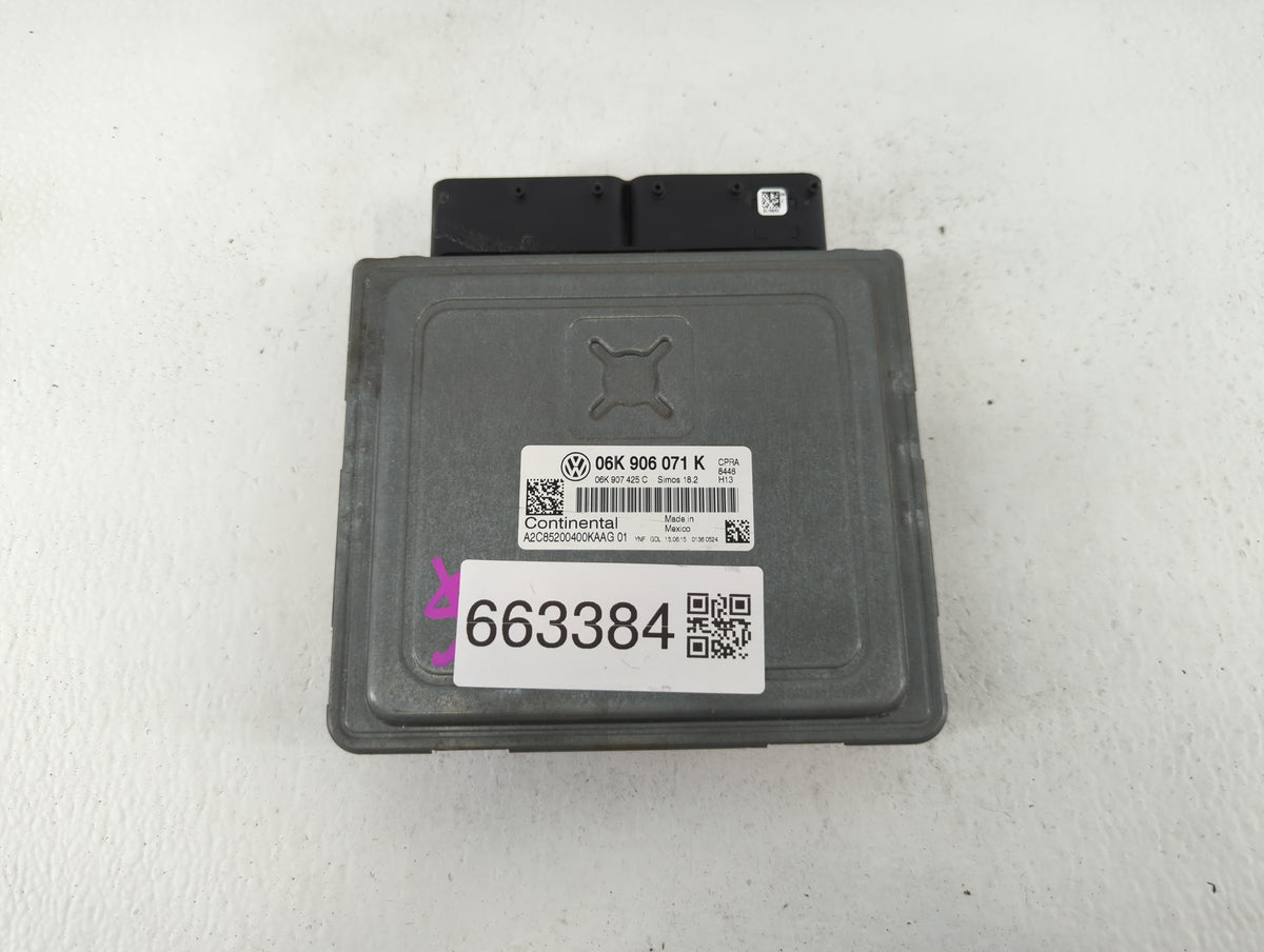 2015 Volkswagen Passat PCM Engine Control Computer ECU ECM PCU OEM P/N:06K 906 071 K OEM Used Auto Parts - Oemusedautoparts1