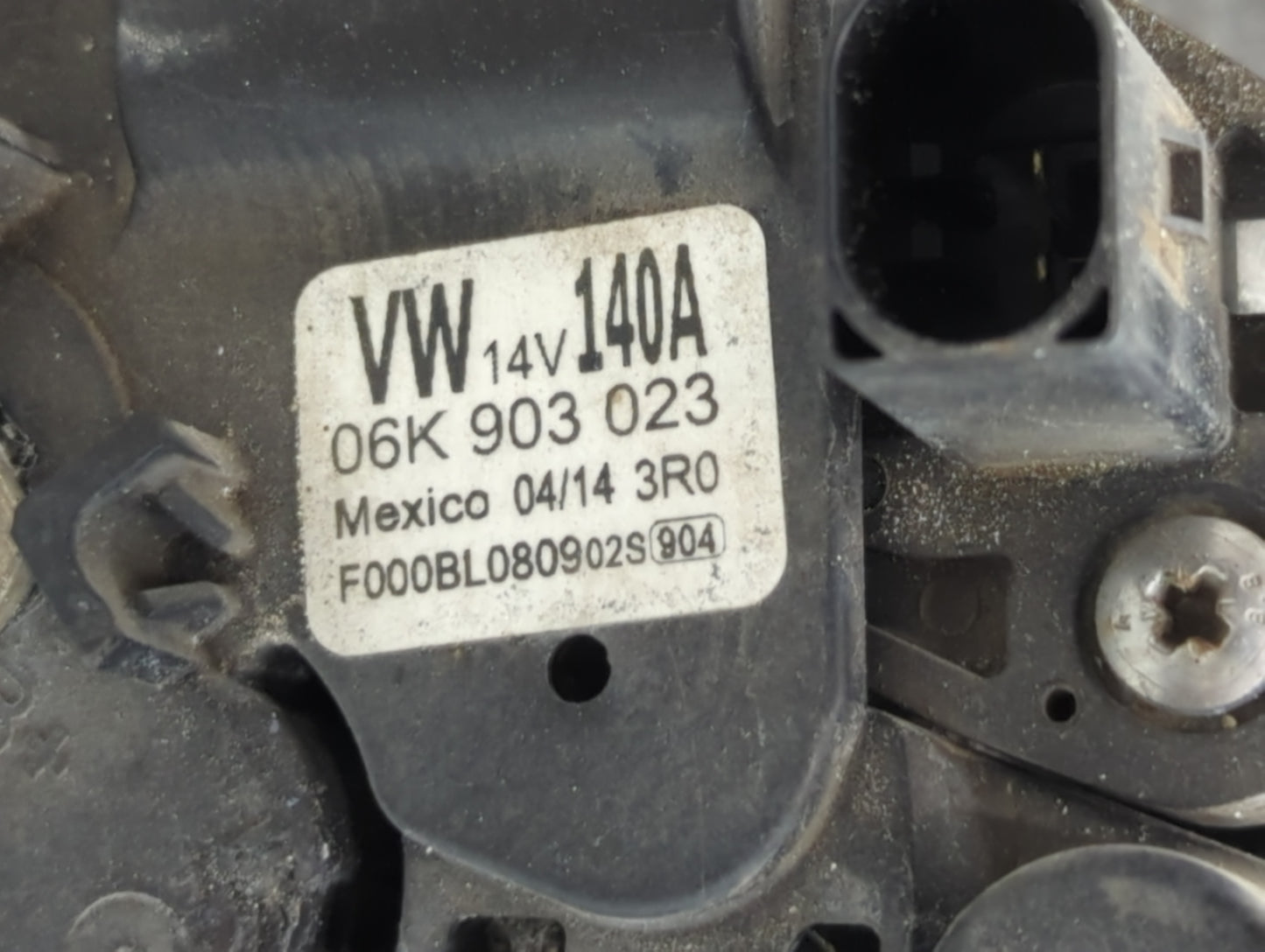 2014-2017 Volkswagen Passat Alternator Replacement Generator Charging Assembly Engine OEM P/N:06K 903 023 Fits OEM Used Auto