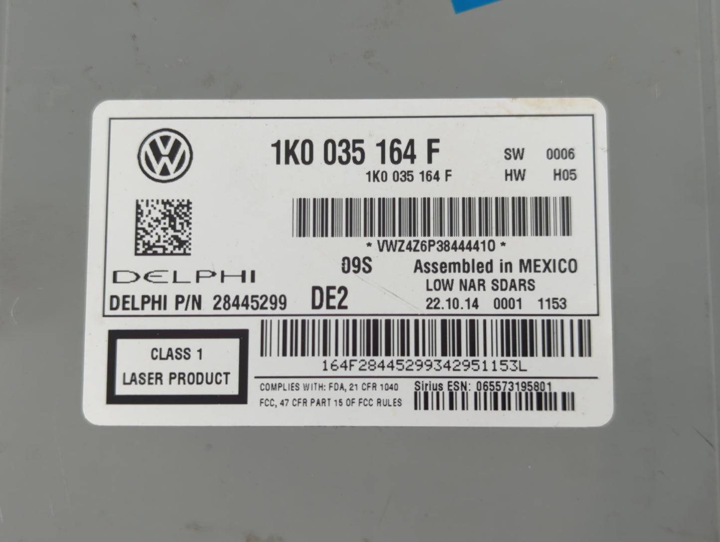 2013-2015 Volkswagen Passat Am Fm Cd Player Radio Receiver - Oemusedautoparts1.com