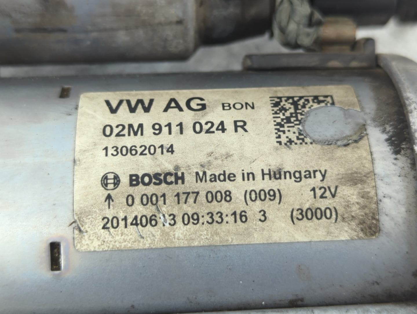 2014-2020 Volkswagen Passat Car Starter Motor Solenoid OEM P/N:02M 911 024 R Fits OEM Used Auto Parts - Oemusedautoparts1.co